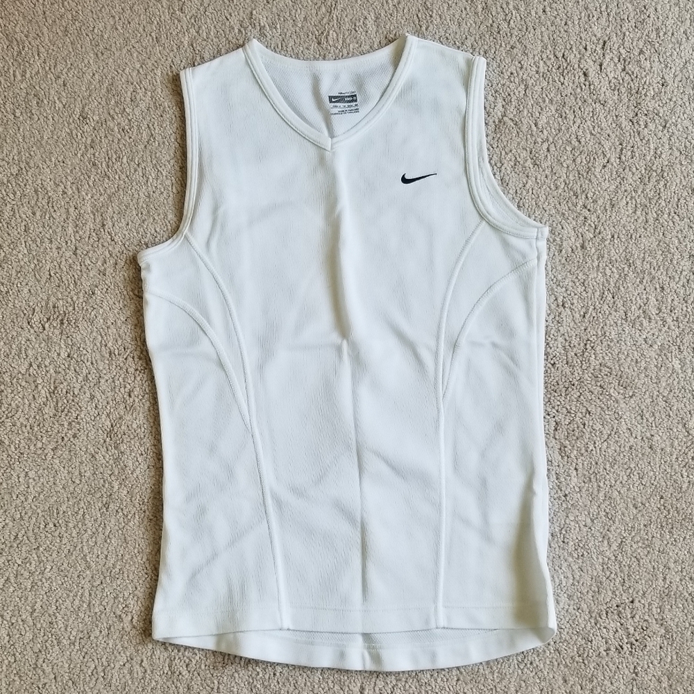 EUC xs white nike tank top